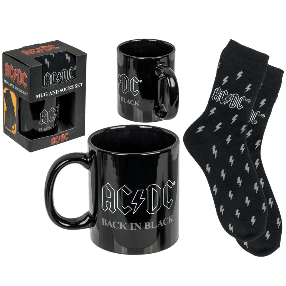 AC/DC Presentbox med Mugg och Strumpor