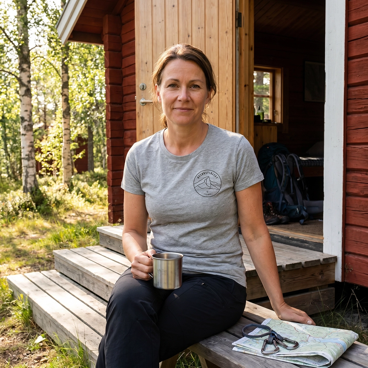 T-shirt Helagsfjället Dam Grå - 3