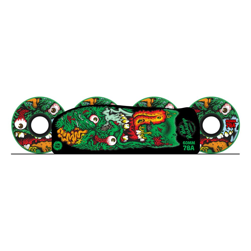 Slime Balls Roskopp Face Two Reissue OG 78a Green 60mm Cruiserhjul - 4