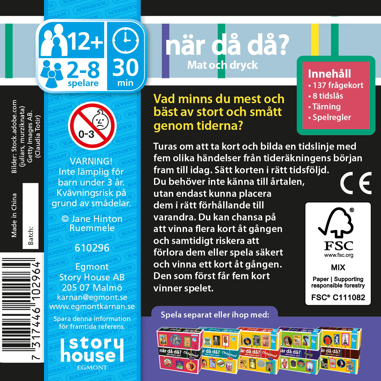 Spel När Då Då?  Pocket - Mat och dryck 2 - 3