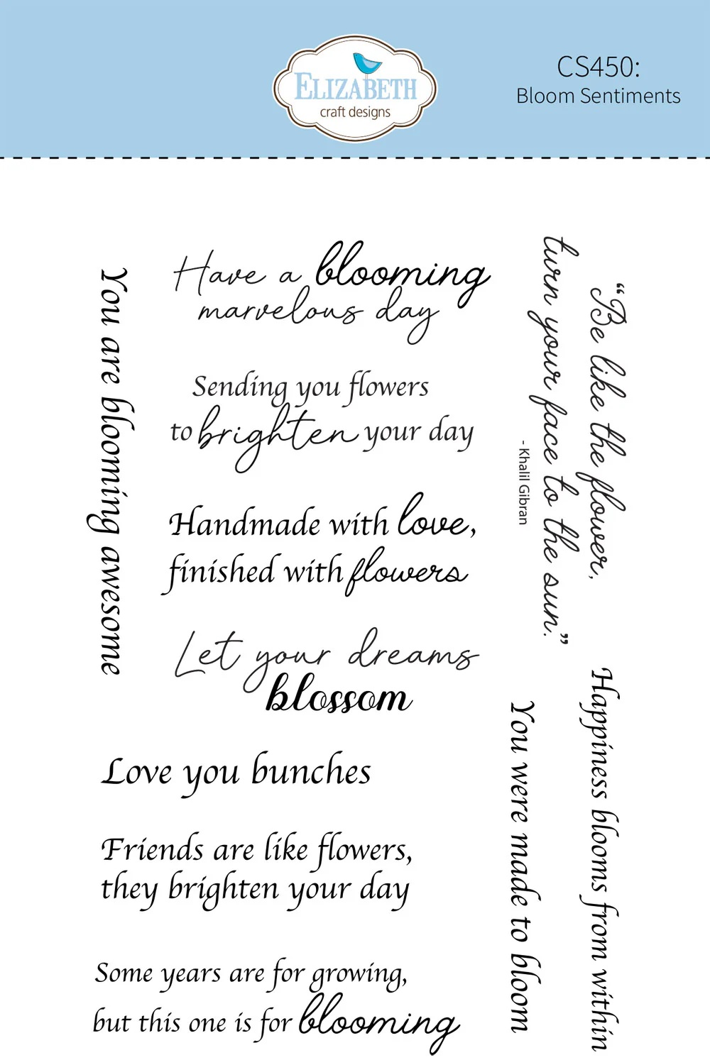 Elizabeth - Clear stamps - Bloom Sentiments