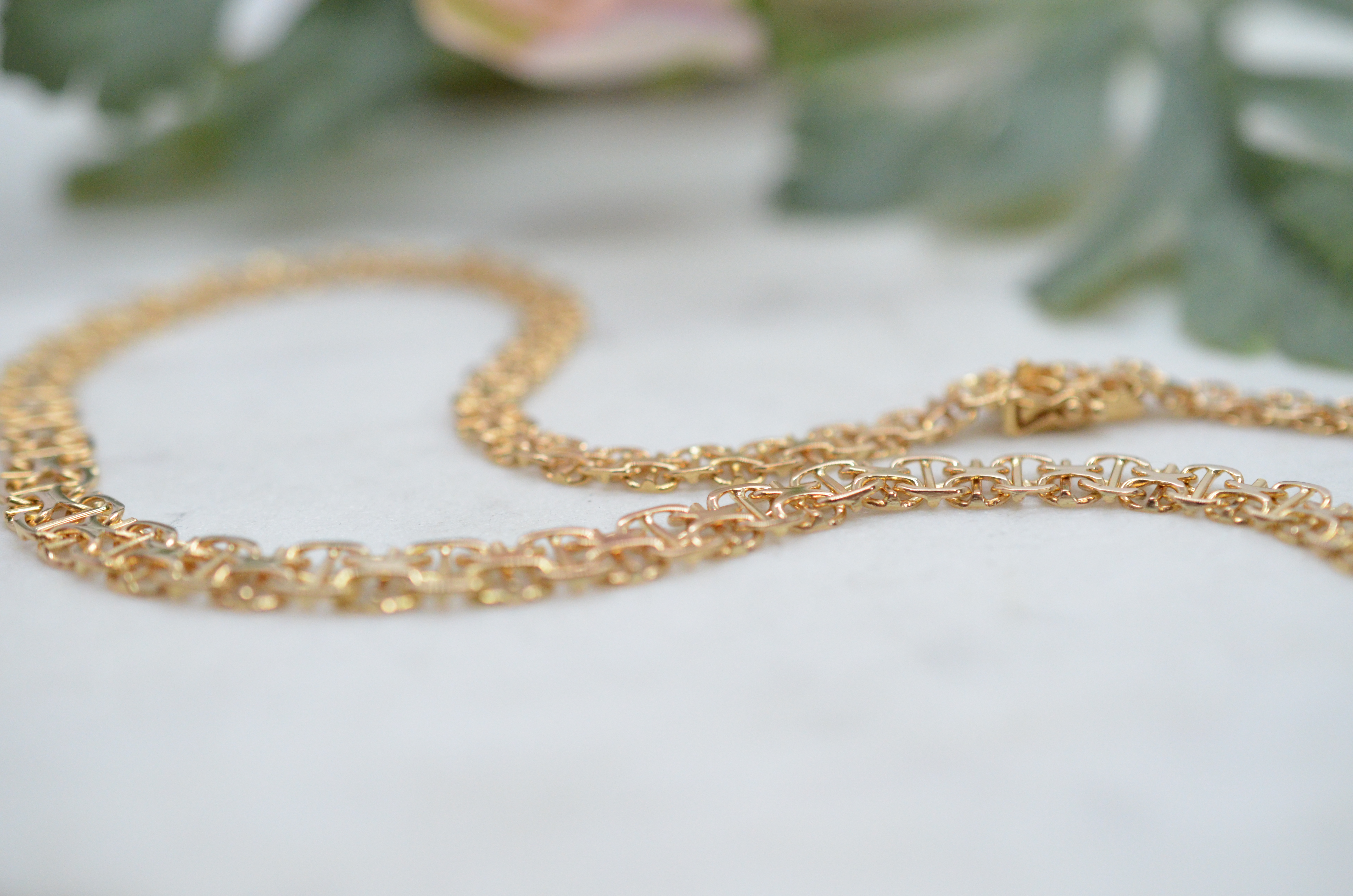 Vintage 18k gold X-link necklace, 1967 - 4