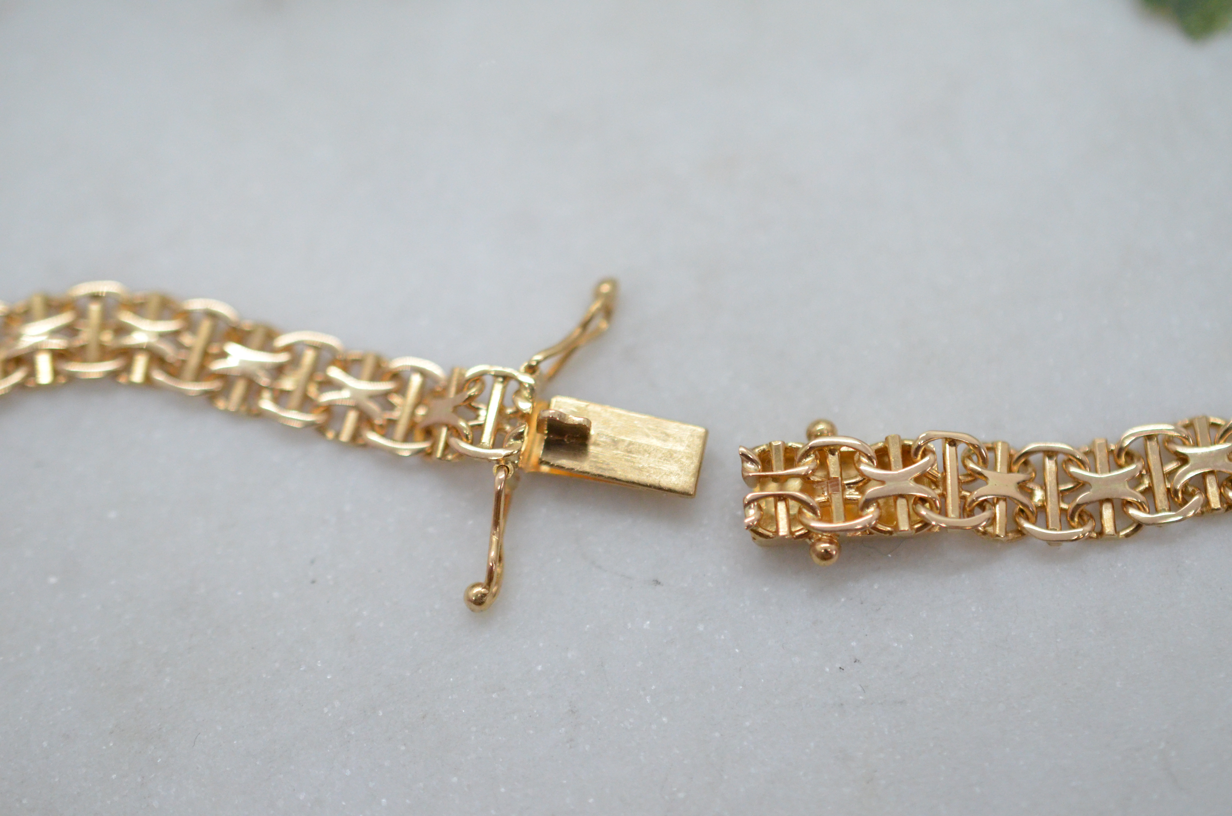 Vintage 18k gold X-link necklace, 1967 - 6