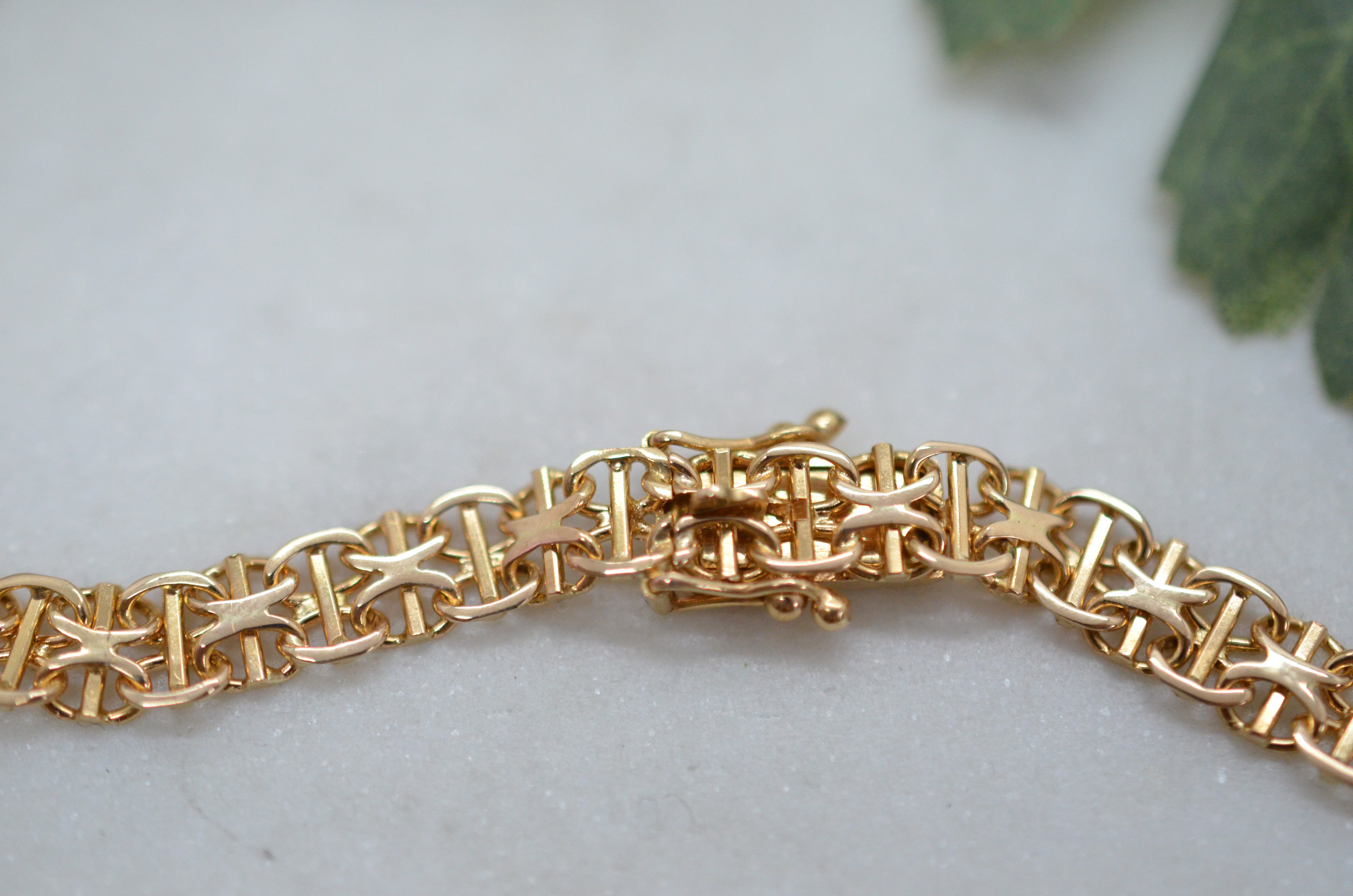 Vintage 18k gold X-link necklace, 1967 - 5