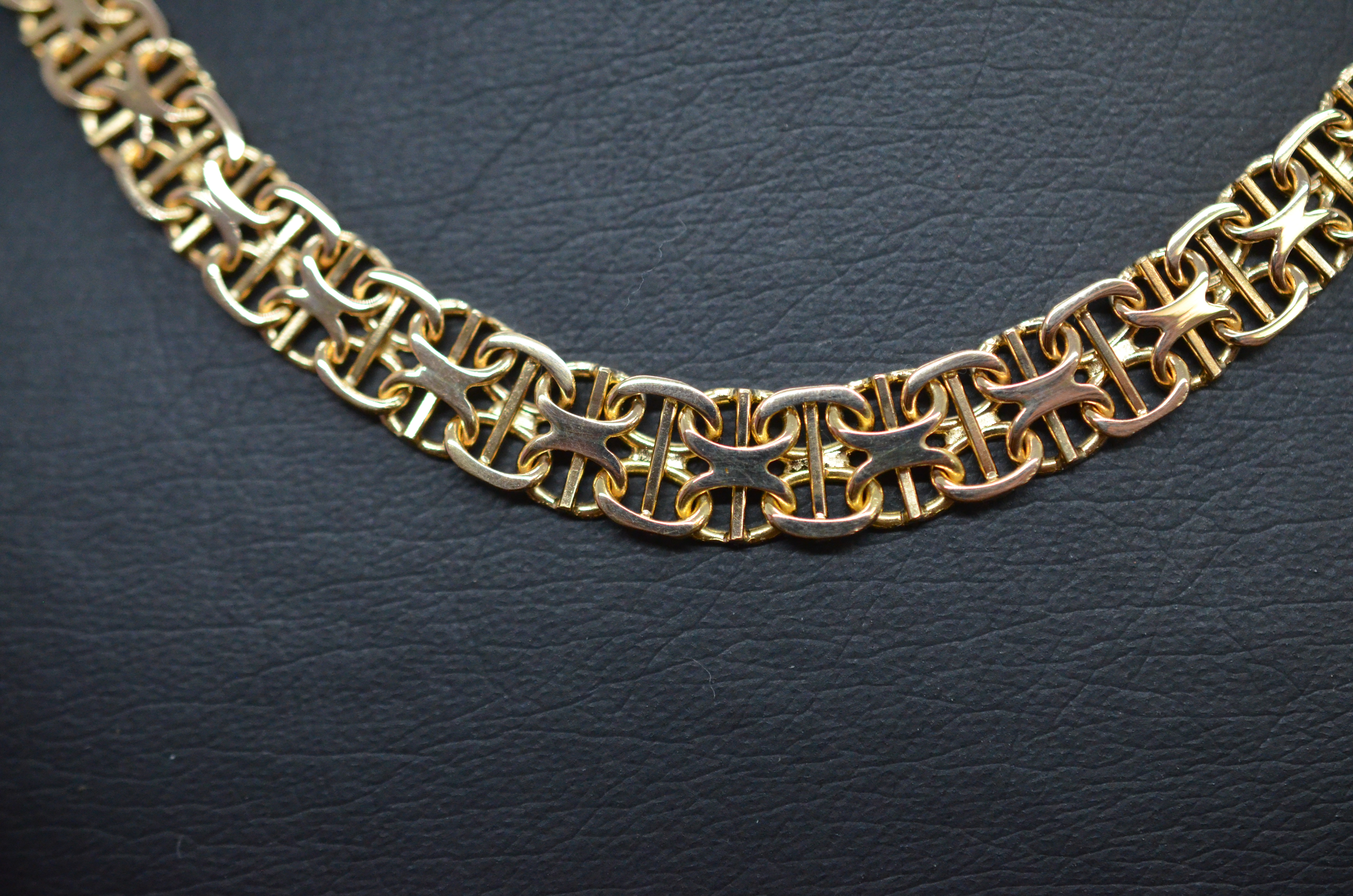 Vintage 18k gold X-link necklace, 1967 - 2