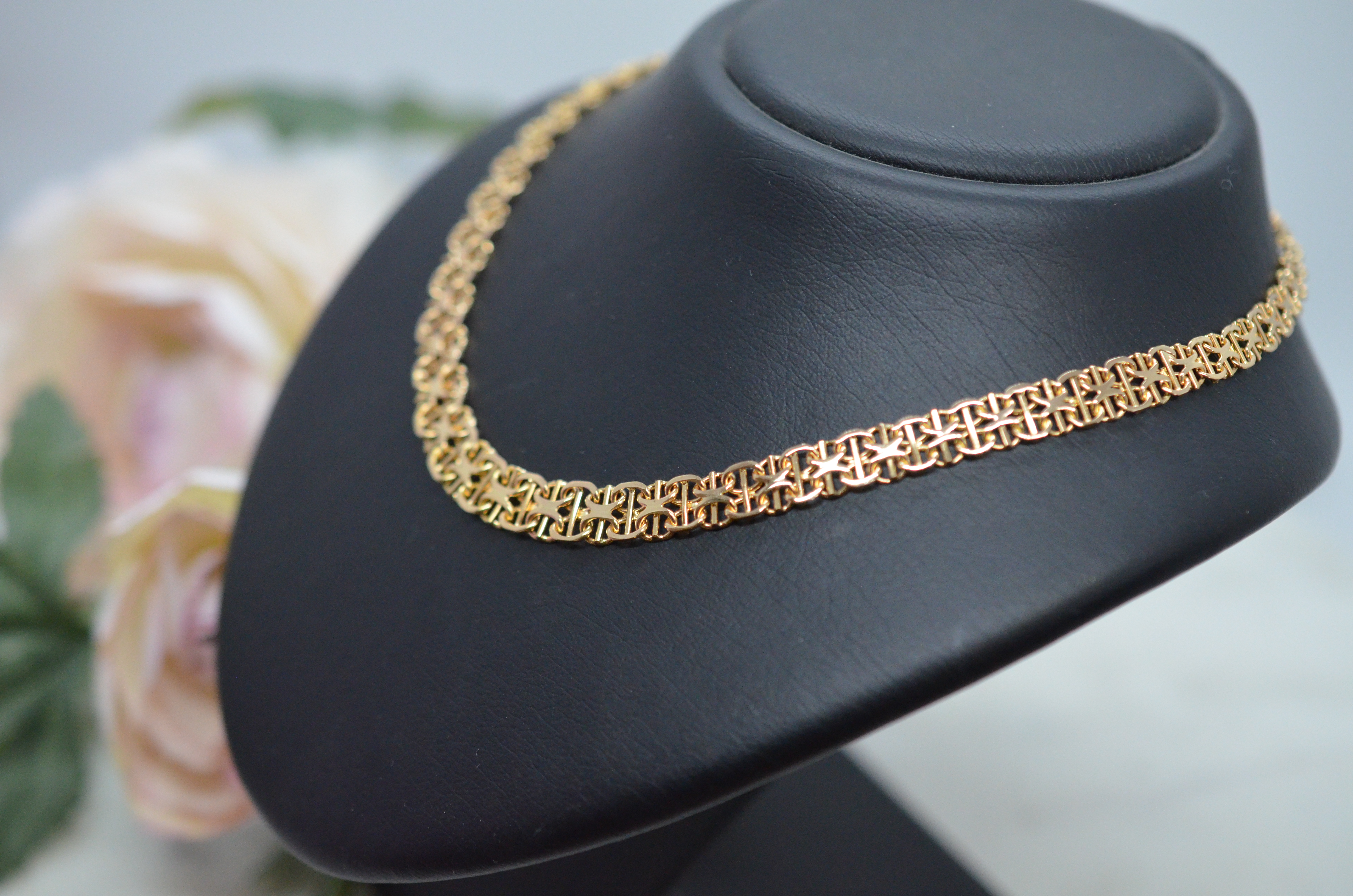 Vintage 18k gold X-link necklace, 1967 - 3