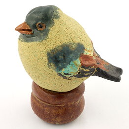Gunnar Hansson (1960s) Bird on a Tree Stump 12 cm