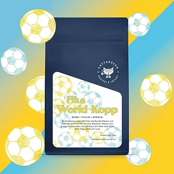 Kafferäven - Fika World Kopp - Natural - Mexico - Lätt mörkrostade kaffebönor - 250g