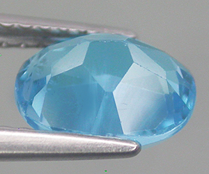 1.64 ct oval formad top kvalitets naturlig Swiss blå topas ädelsten - 3