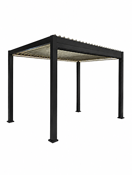 Manuell pergola antracit 300x400 cm med justerbart lamelltak