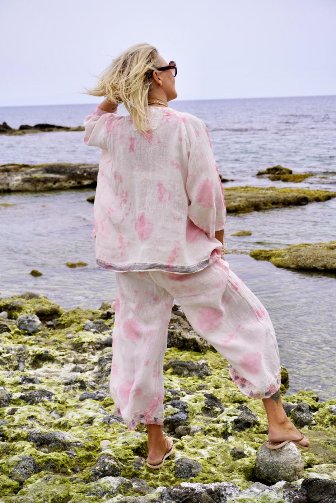 LISSA LINEN PANT POPPY IBIZA PINK MALIBU  - 5