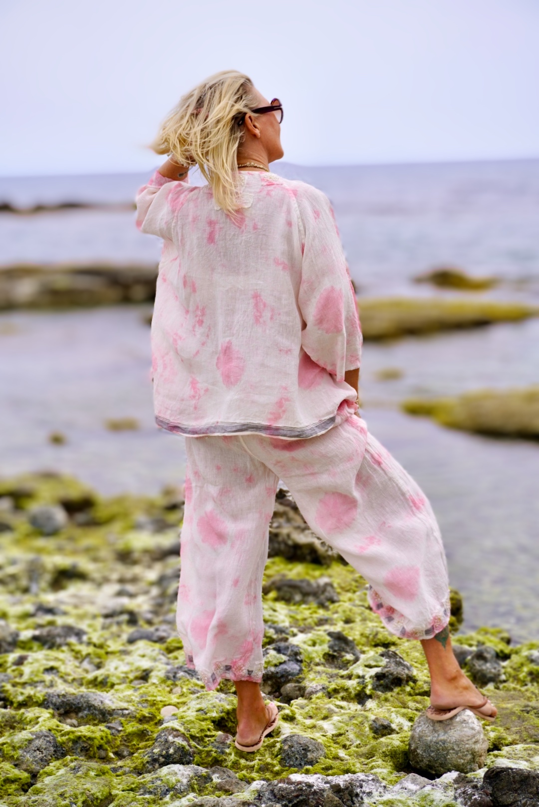 LISSA LINEN TOP IBIZA PINK MALIBU  - 3
