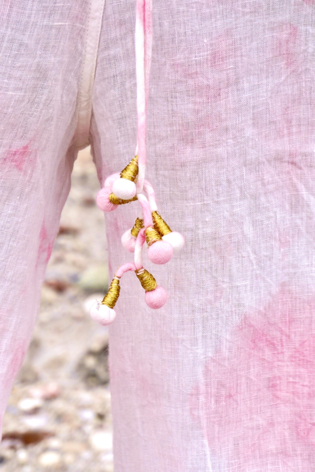 LOTUS MILFRED HEART  LINEN TOP HEART PINK MALIBU  - 7