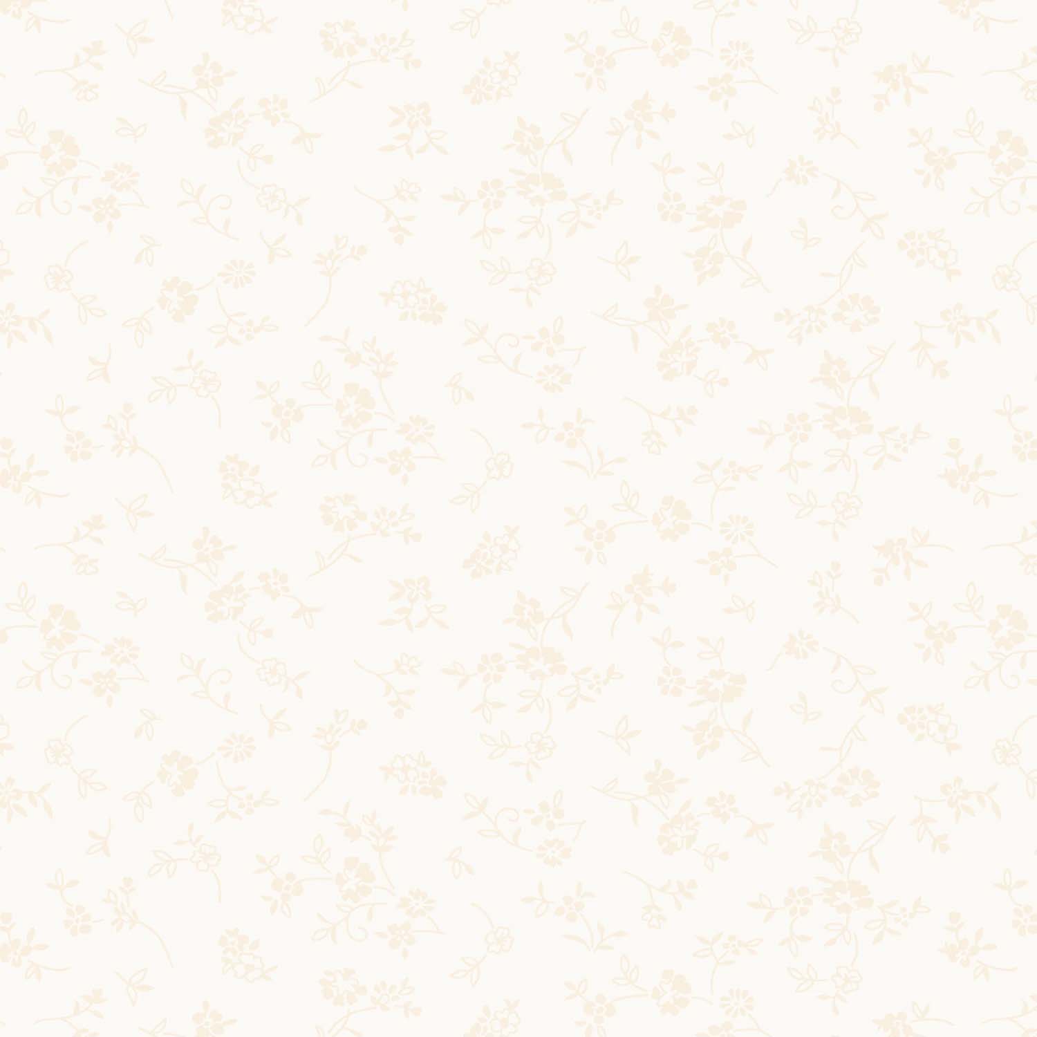 Tyg: Krämfärgat - Blomrankor - Ditsy Petal Cream