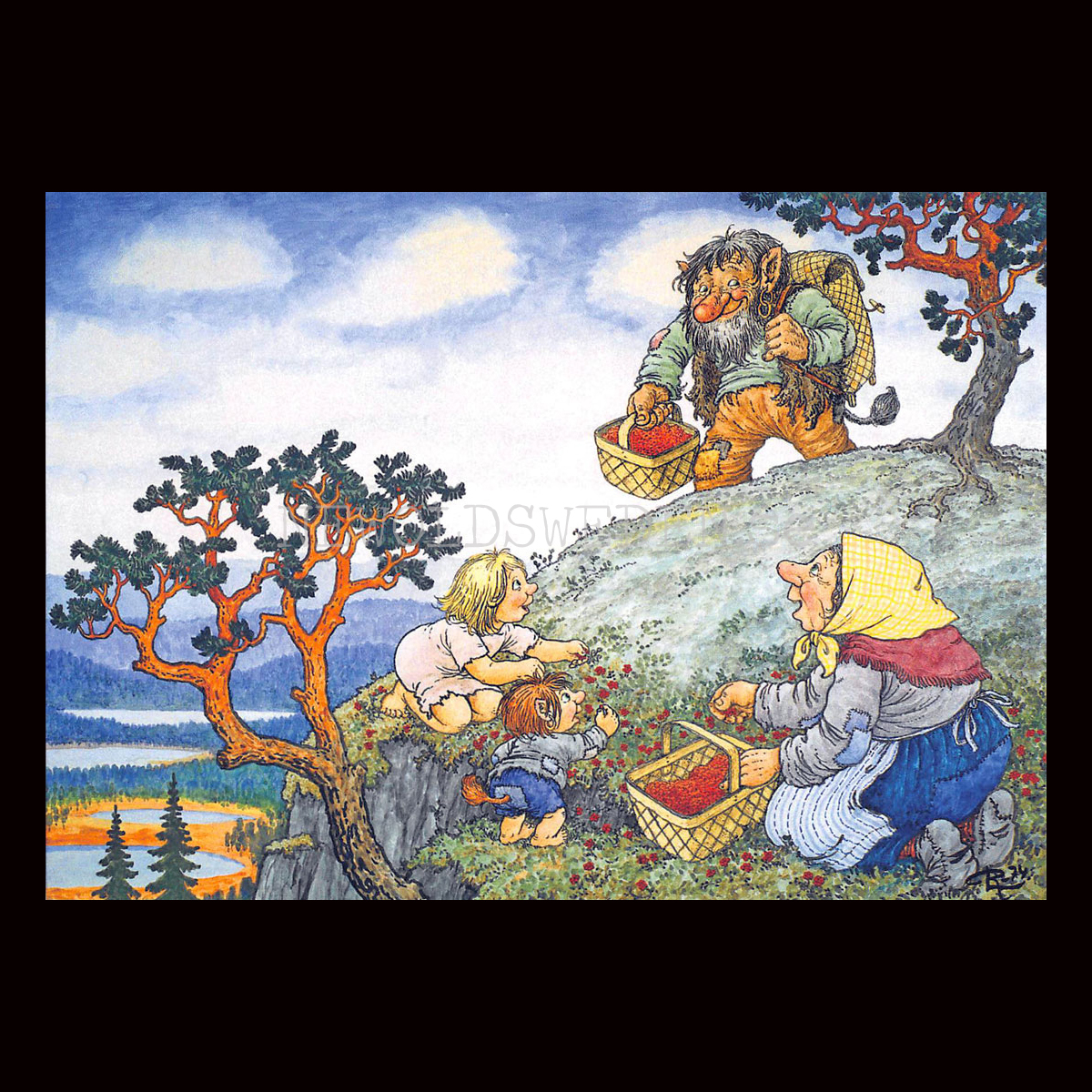 PLOCKA BÄR No: 109 - 60109- Trollkort Rolf Lidberg Vykort A6 - 911