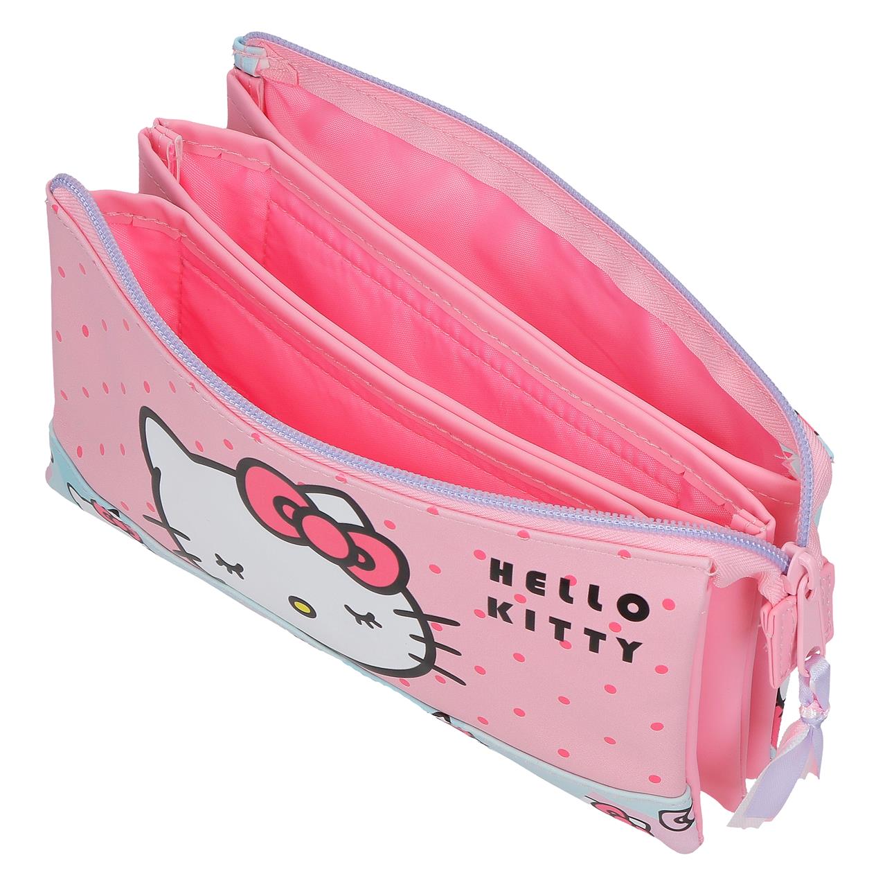 Hello Kitty Pennfodral med 3 Fack - Bows - 2