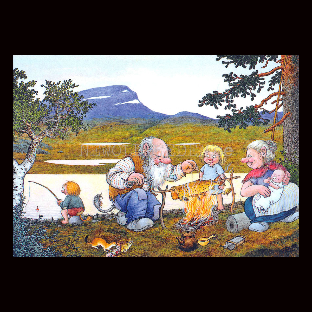 TROLLFAMILJEN TRUE TROLLS No: 127 - 60127- Trollkort Rolf Lidberg Vykort A6 - 912