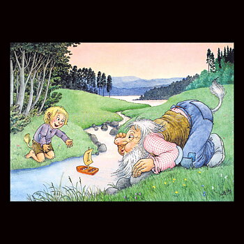 SKEPPARPOST No: 135 - 60135- Trollkort Rolf Lidberg Vykort A6 - 912