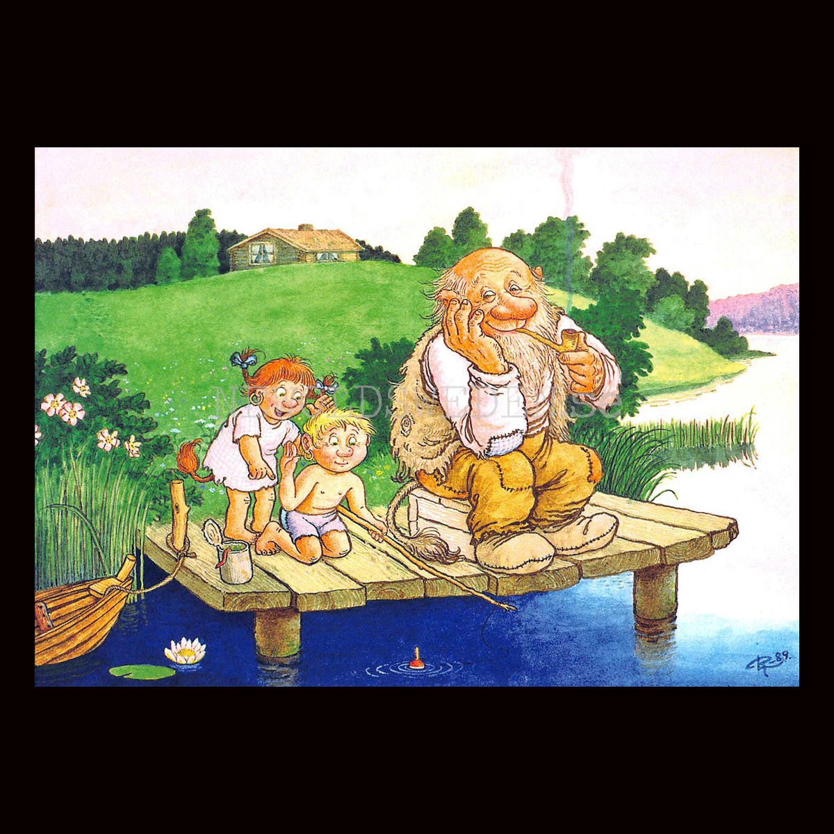 PÅ BRYGGAN No: 142 - 60142- Trollkort Rolf Lidberg Vykort A6 - 912