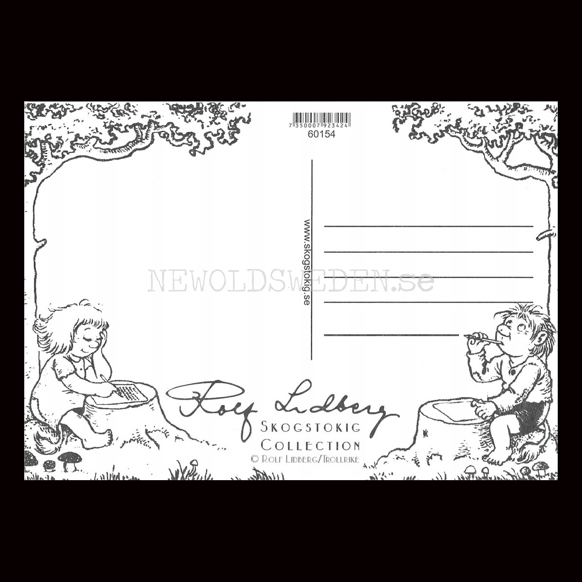 NOTDRAGNING No: 154 - 60154- Trollkort Rolf Lidberg Vykort A6 - 912 - 2