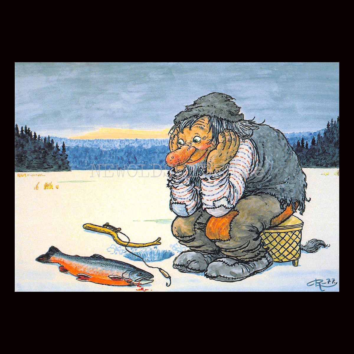 LYCKA No: 166 - 60166- Trollkort Rolf Lidberg Vykort A6 - 912