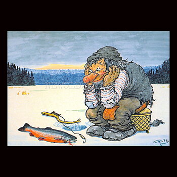 LYCKA No: 166 - 60166- Trollkort Rolf Lidberg Vykort A6 - 912