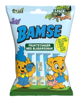 BAMSE Fruktstång Blåbär 75g 12st