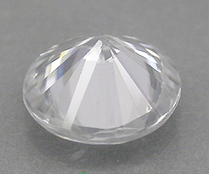 1.01 ct top lyster 6.1 mm rund äkta naturlig vit zirkon ädelsten - 3