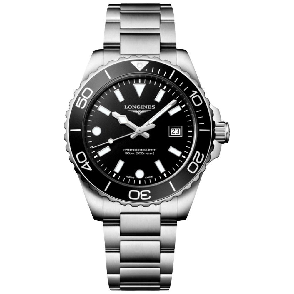 L3.769.4.56.6 Longines Hydroconquest Quartz 42 svart