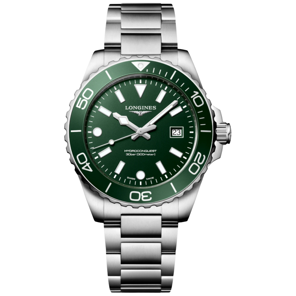 L3.769.4.06.6 Longines Hydroconquest Quartz 42 grön