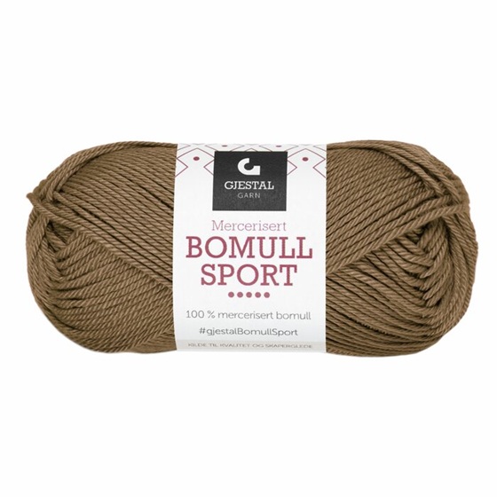 392 Nötbrun, Bomull Sport