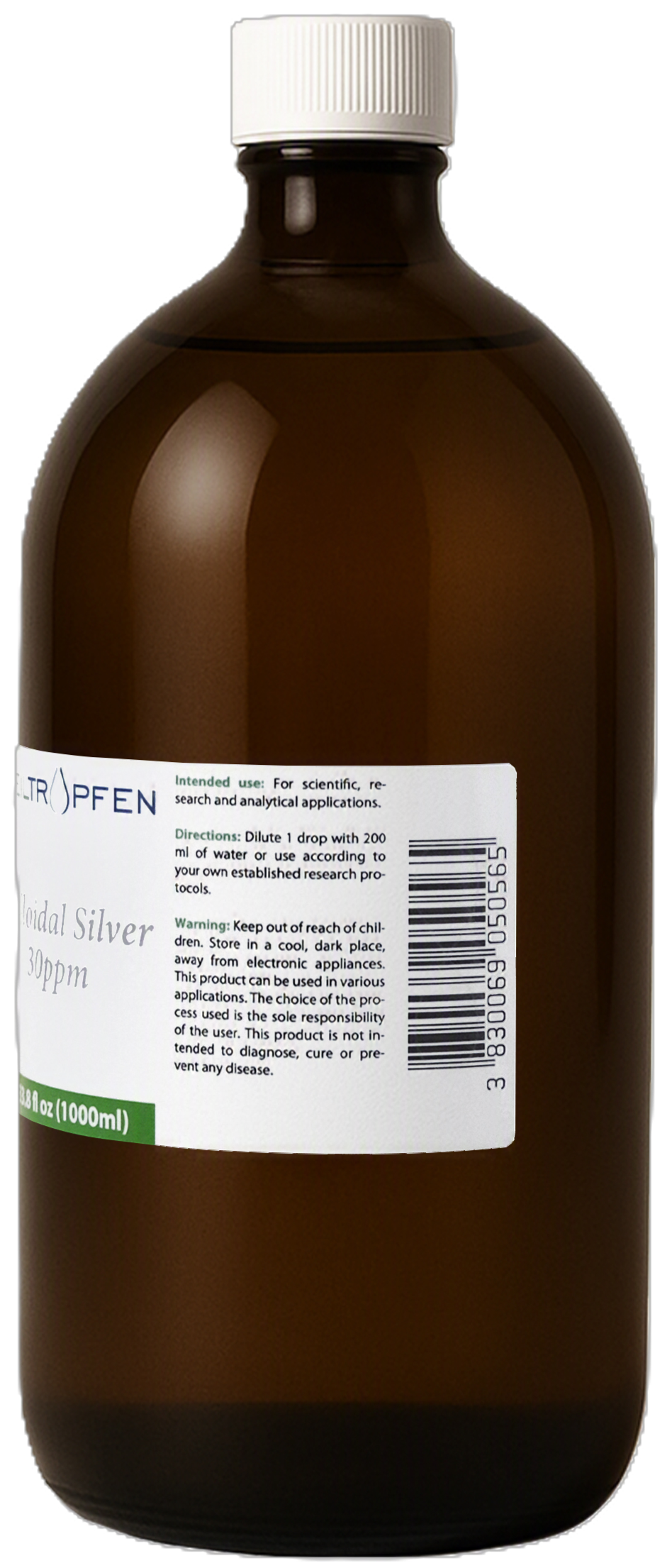 Heiltropfen Colloidal Silver 30ppm – Kolloidalt Silver (1000 ml) - 3