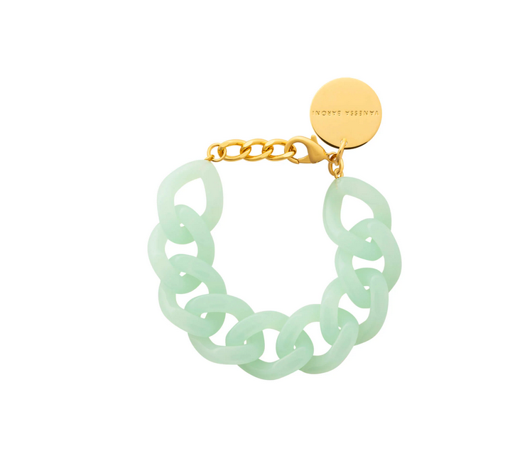 Armband Platt Kedja - Opalin Mint