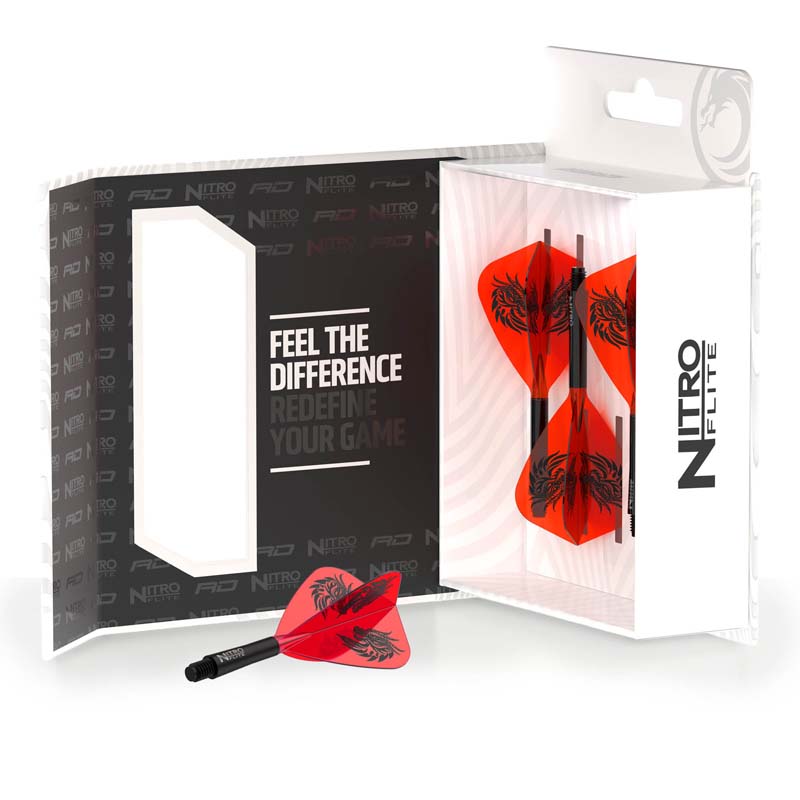 Red Dragon Jonny Clayton Nitro Flite Kite 19,5mm Korta - 3