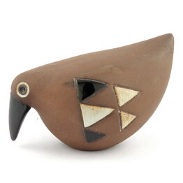 Inger Persson (Abrakadabra 1963) Brown Studio Bird with Modern Decor 11/7 cm (2)
