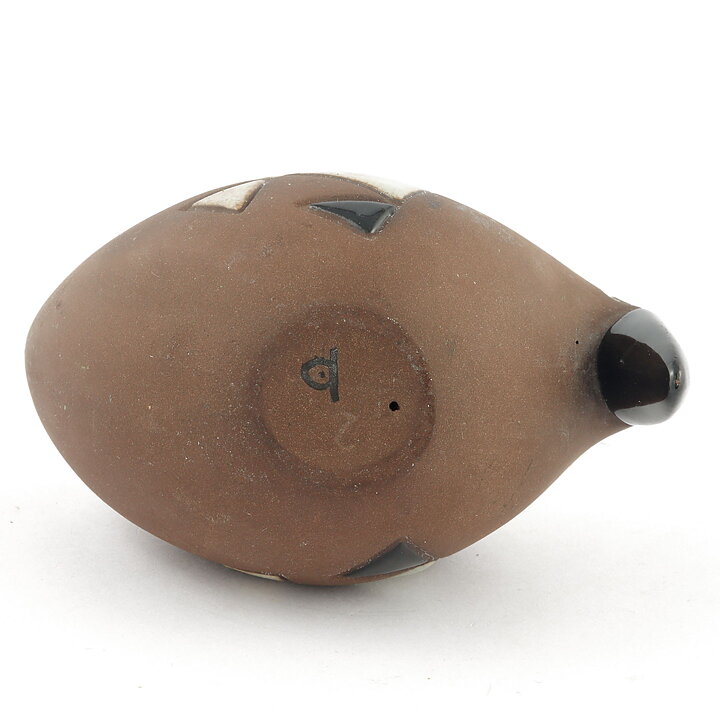 Inger Persson (Abrakadabra 1963) Brown Studio Bird with Modern Decor 11/7 cm (2)