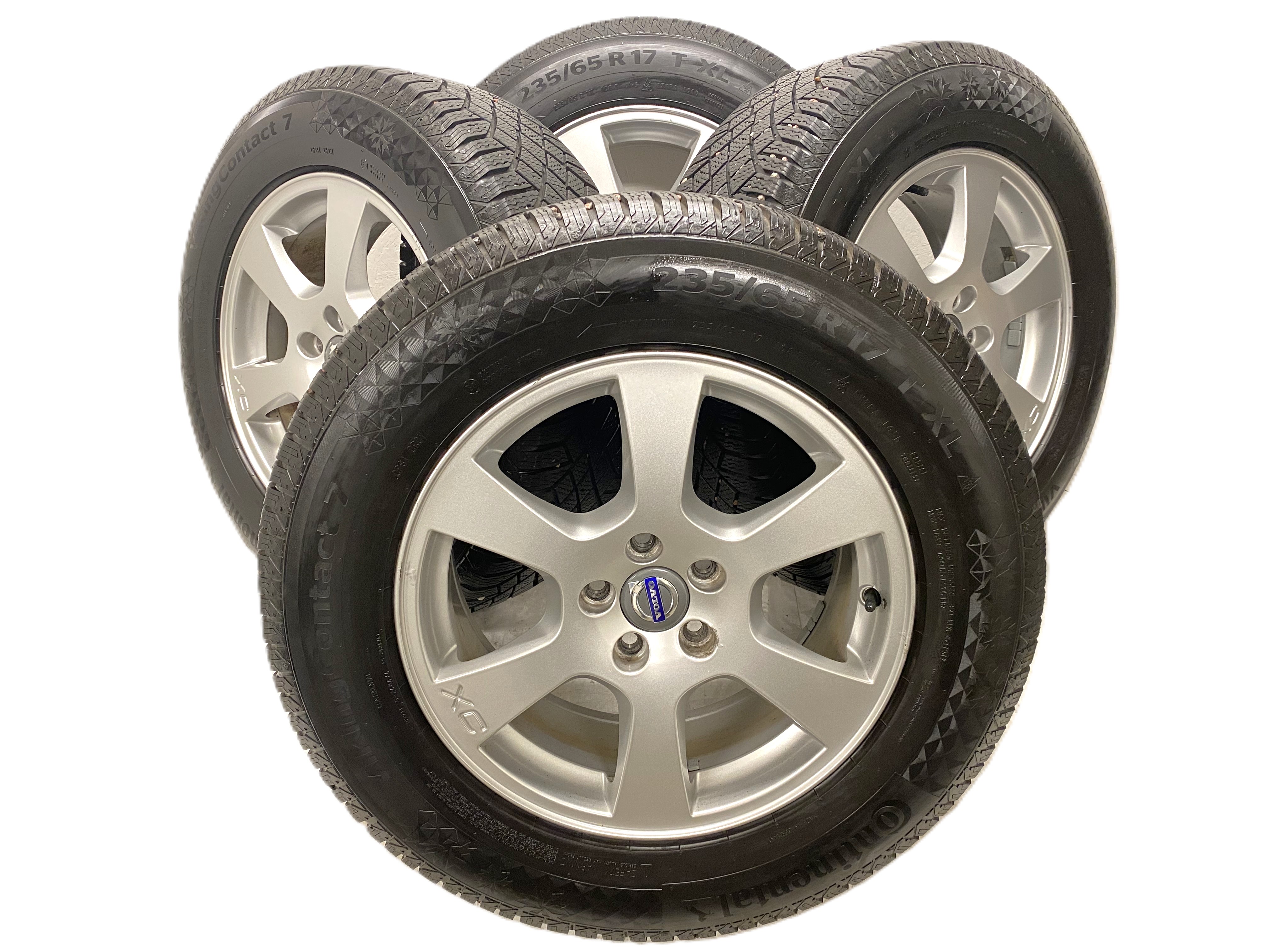 Kompletta Vinterhjul M+S | 17" VOLVO XC60 SEGIN Original 30671480 | 5x108 7.5x17 ET55 63.4 + 235/65 R17 108T XL Continental Viking Contact 7 | V34-2018 | 7.2mm | 7.2mm | 6.8mm | 6.8mm