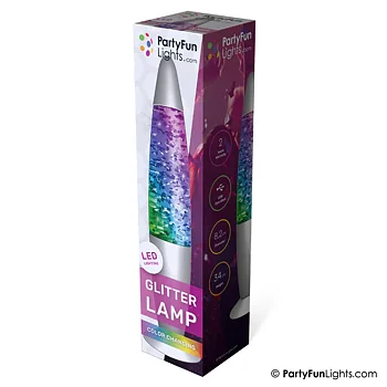 Color Changing LED Glitter Lamp, 34cm