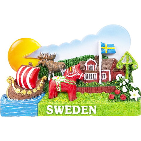 Magnet Sverige 3D Polylera