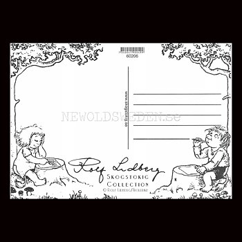 SJU BLOMSTER No: 206 - 60206- Trollkort Rolf Lidberg Vykort A6 - 913