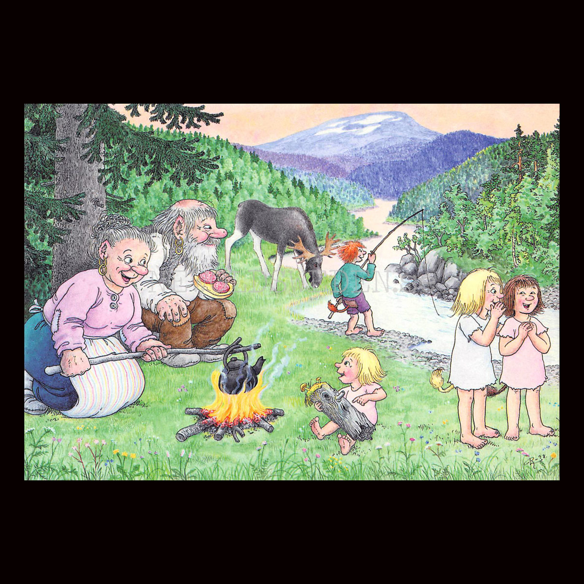 FIKA No: 201 - 60201- Trollkort Rolf Lidberg Vykort A6 - 913