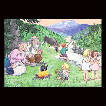 FIKA No: 201 - 60201- Trollkort Rolf Lidberg Vykort A6 - 913