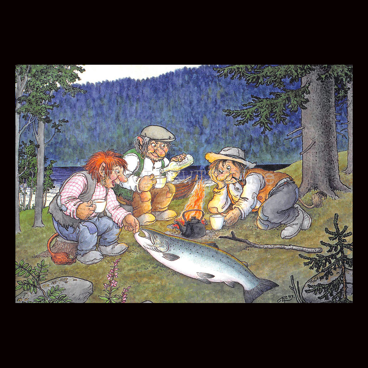 STORLAXEN No: 179 - 60179- Trollkort Rolf Lidberg Vykort A6 - 913