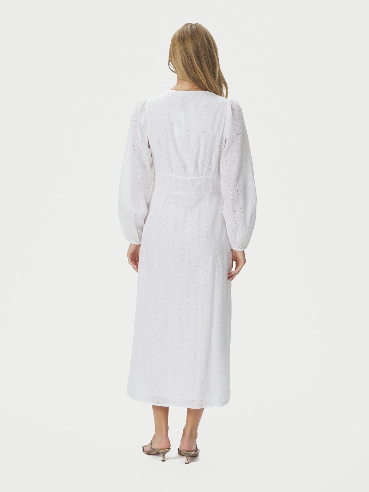 Neo Noir Alto Embroidery Dress, White - 4