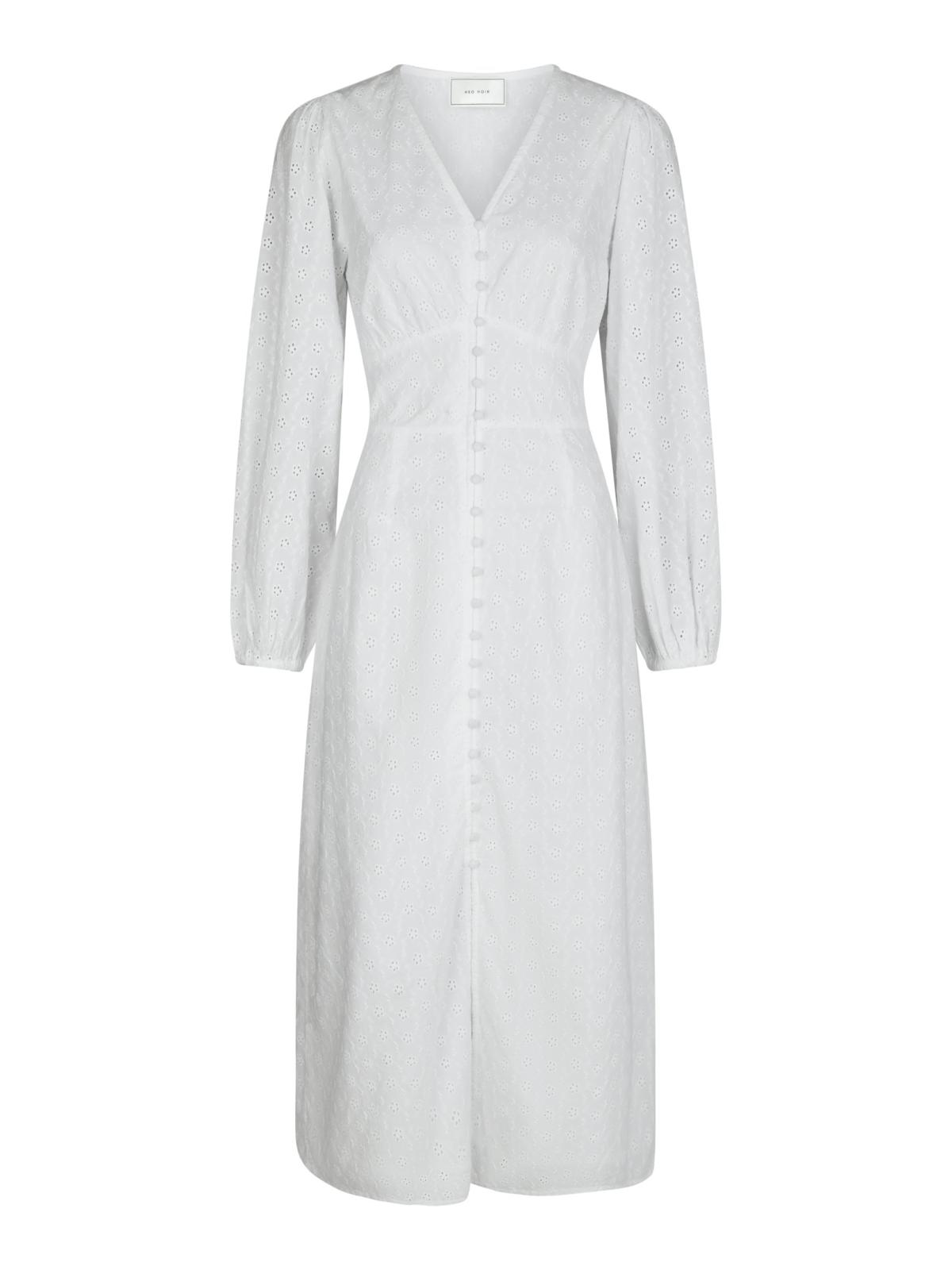 Neo Noir Alto Embroidery Dress, White