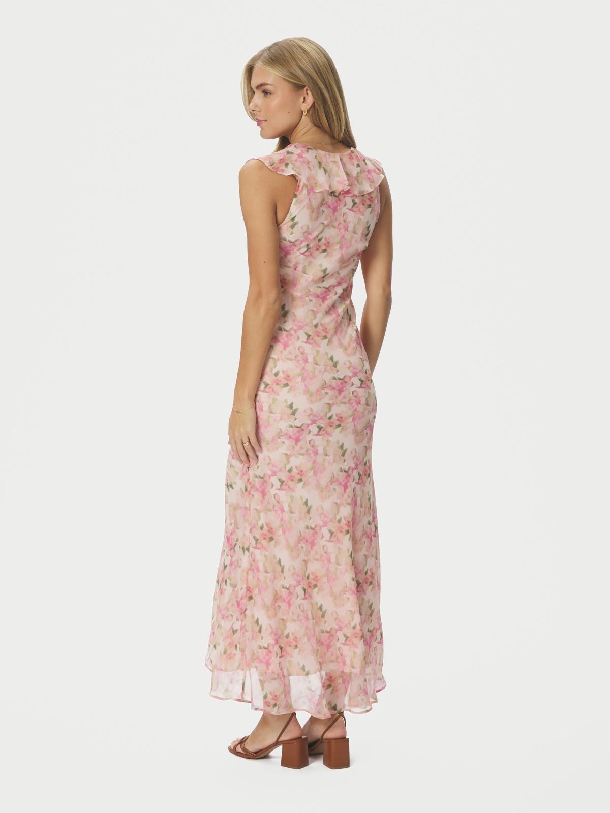 Neo Noir Zella Chiffon Print Dress, Dusty Pink - 4