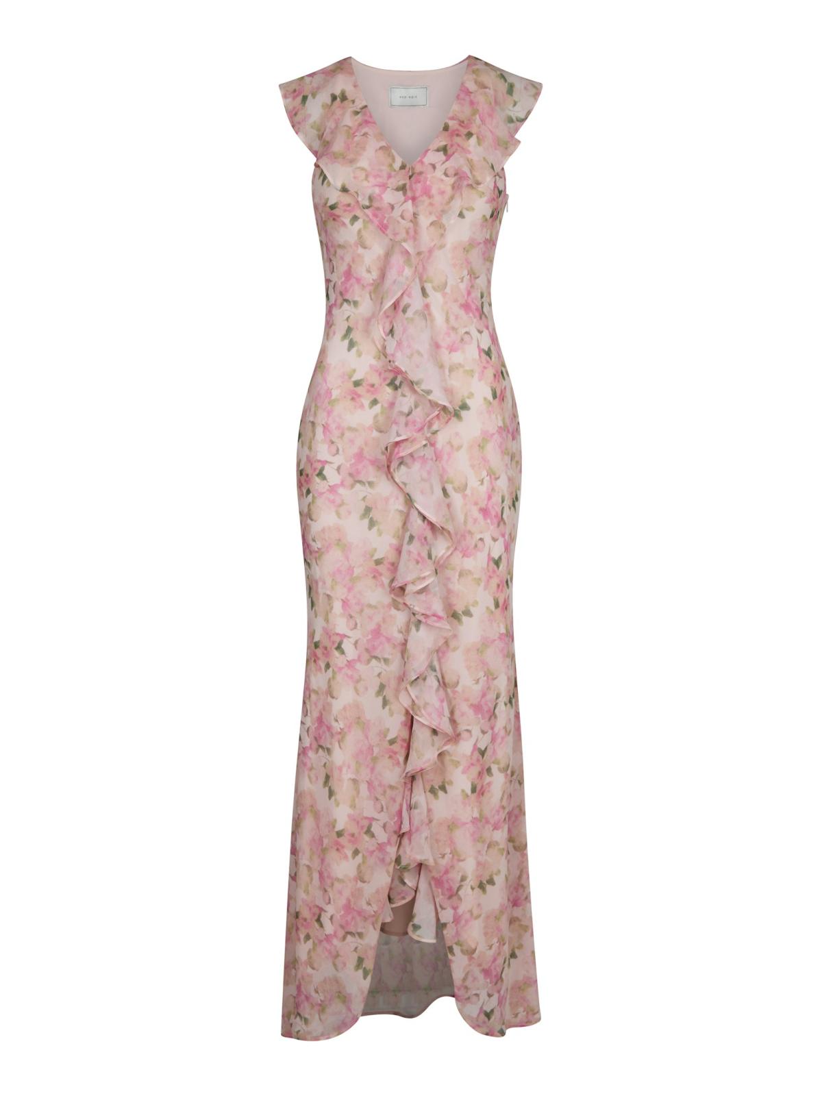 Neo Noir Zella Chiffon Print Dress, Dusty Pink