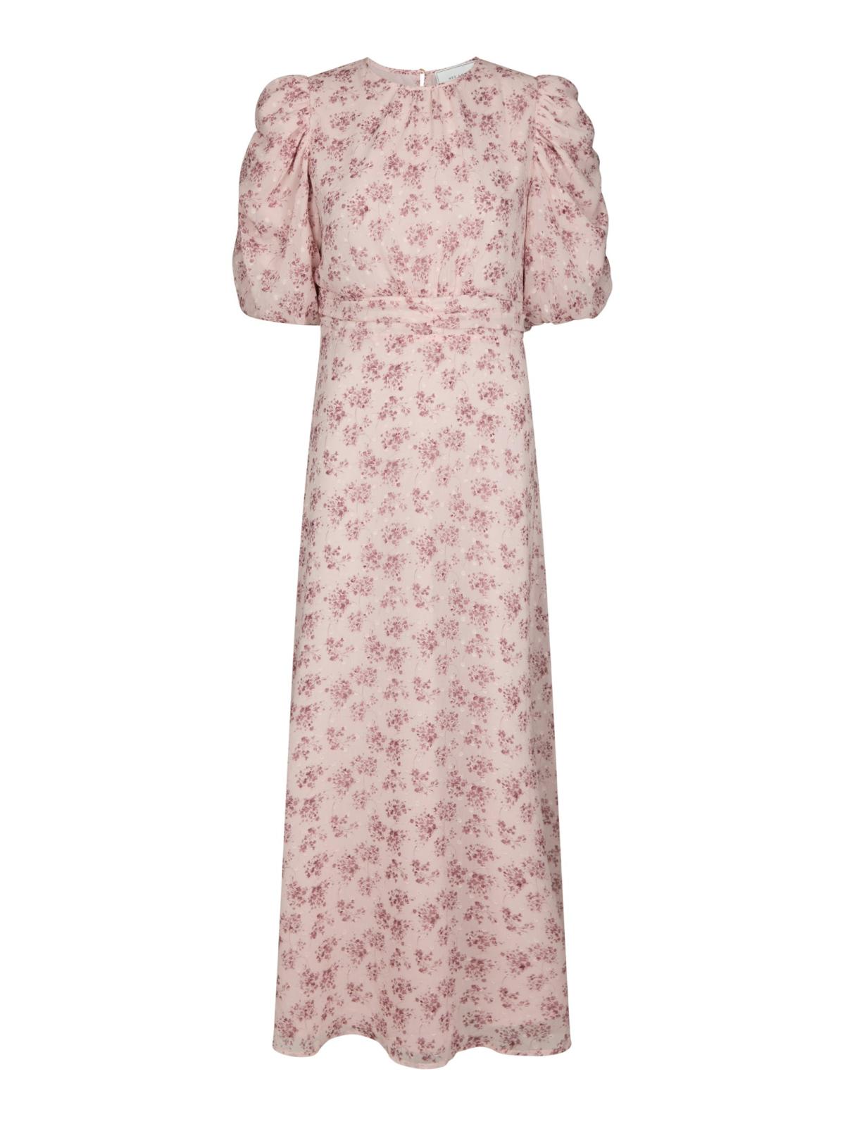 Neo Noir Kikka Chiffon Flower Dress, Rose