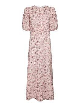 Neo Noir Kikka Chiffon Flower Dress, Rose