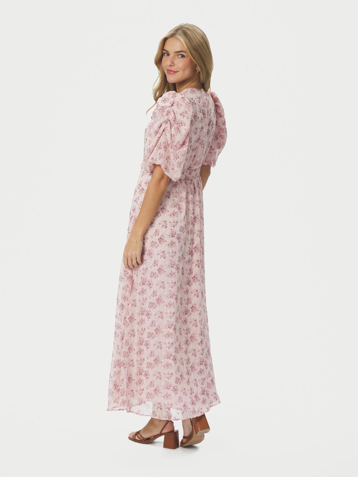Neo Noir Kikka Chiffon Flower Dress, Rose - 4